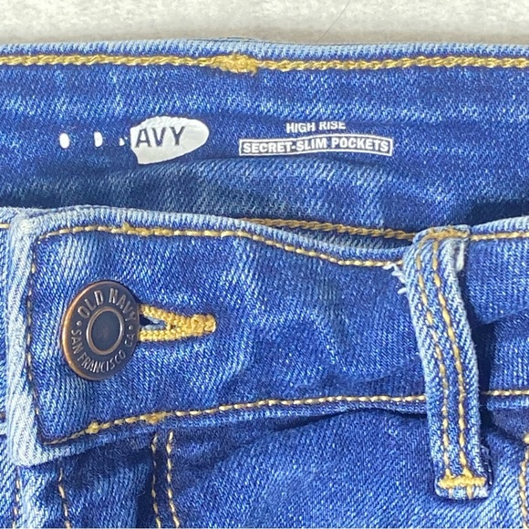 Old Navy Shorts Womens 6 Blue High Rise Georgia Destroy Distressed Raw Hem Denim - Picture 5 of 11